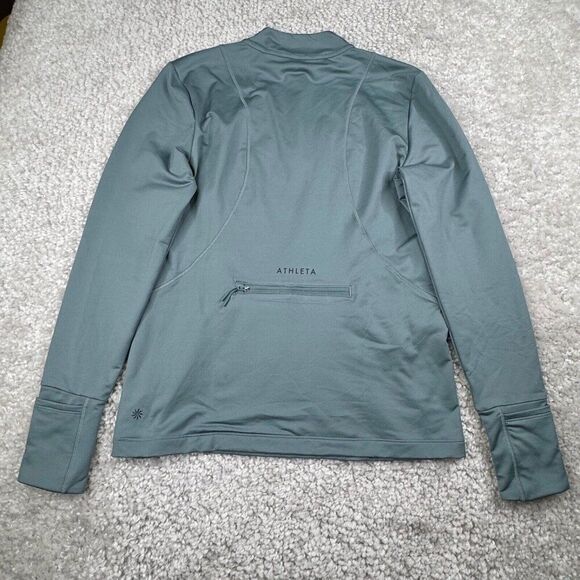 Athleta Whistler Half Zip Top Green - Picture 4 of 11